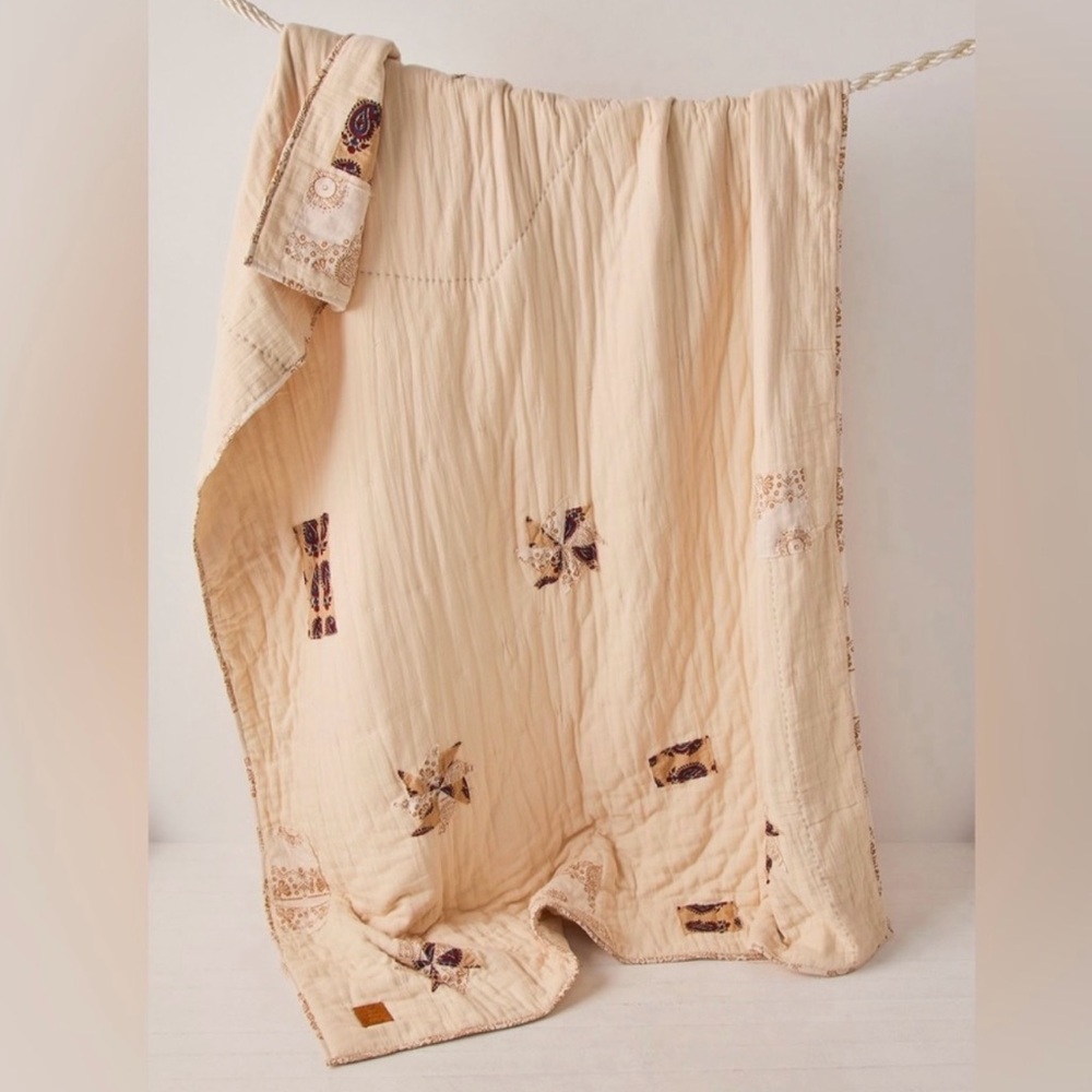NWT Free People Heritage Quilted Blanket